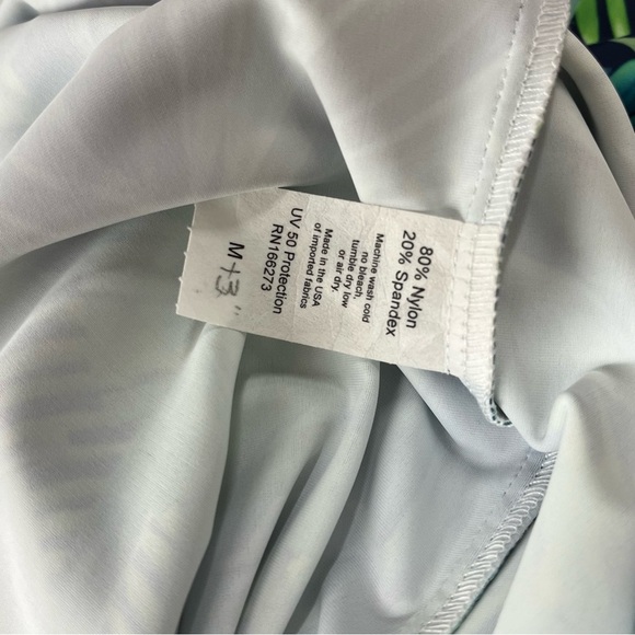 Tipsy Mermaid Paradise Palm Tropical Long Sleeve Dress Med Spandex UPF 50 Beach - Picture 11 of 11